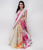 Multicolour Dye Technique Lehenga