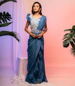 Colossal Ruffled Pant Saree