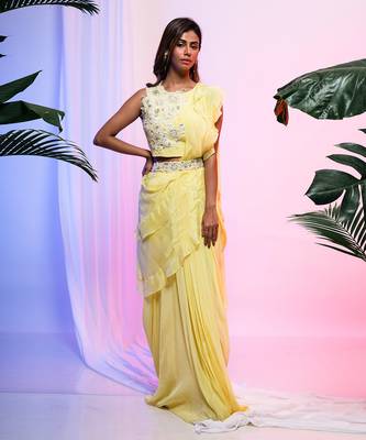 Calla Draped Saree Set 1