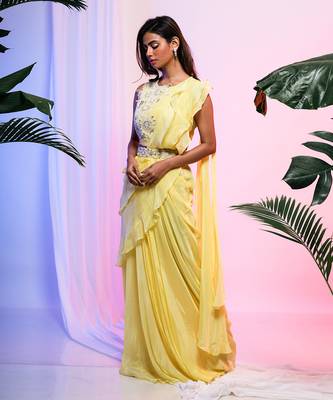 Calla Draped Saree Set 2