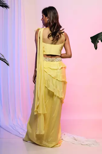 Calla Draped Saree Set
