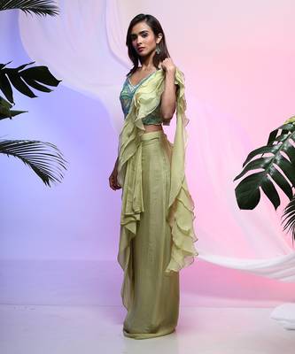 Rosa Draped Saree Set 2