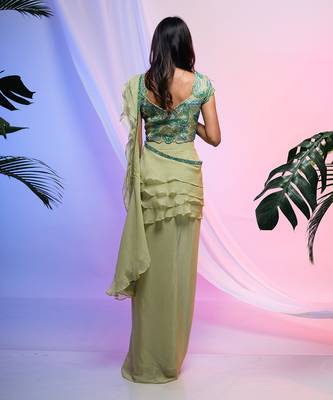 Rosa Draped Saree Set 3