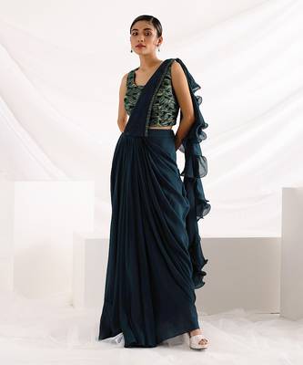 Alida Draped Saree Set 1