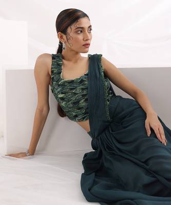 Alida Draped Saree Set 2