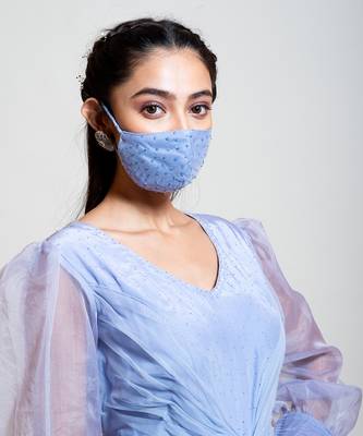 Greyish Blue Dhoti Jumpsuit 4