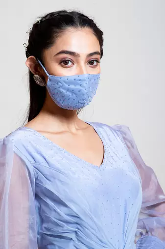 Greyish Blue Dhoti Jumpsuit