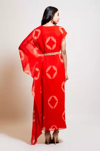 Scarlet Red Kaftan Set