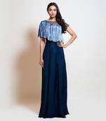 Navy Blue Cape Gown