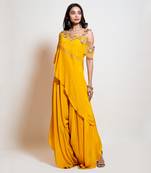 Canary Yellow Cape Jumpsuit