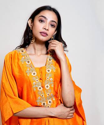 Bright Orange Kaftan Set 3