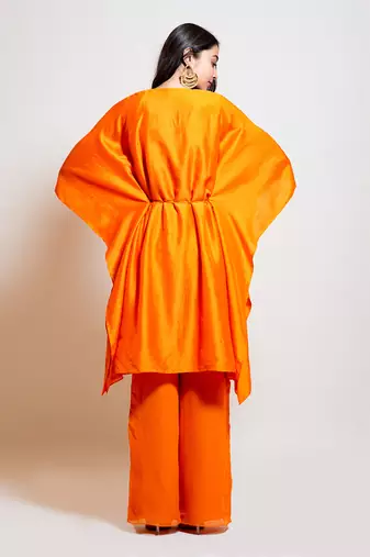 Bright Orange Kaftan Set