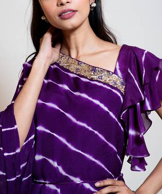 Plum Draped Kaftan 3