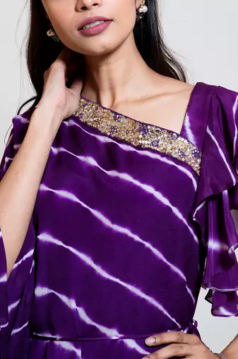 Plum Draped Kaftan