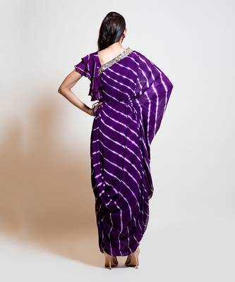 Plum Draped Kaftan 4