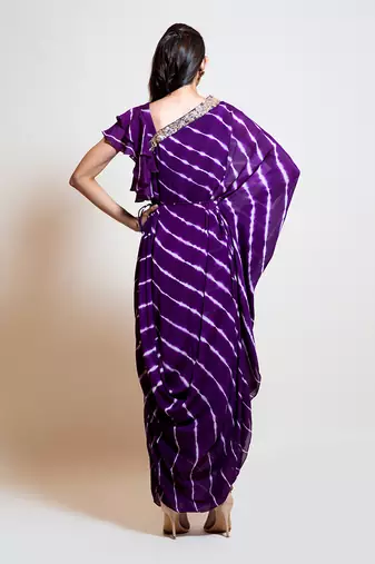Plum Draped Kaftan