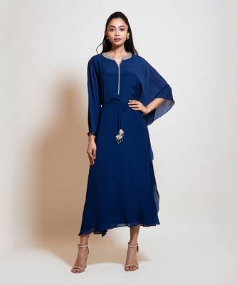 Navy Blue Kaftan 1