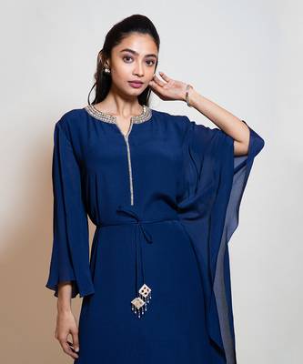 Navy Blue Kaftan 3