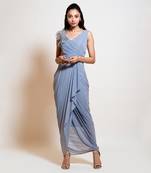Icy Grey Drape Dress