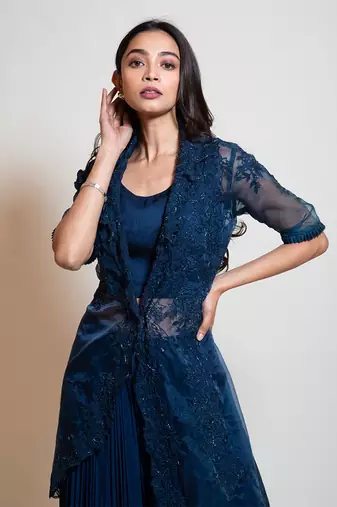 Navy Blue Jacket Set