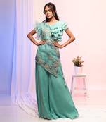 Blue One-Sided Cape Set