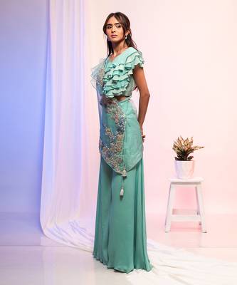 Blue One-Sided Cape Set 2