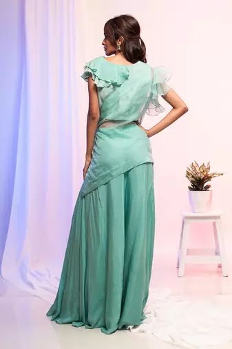 Blue One-Sided Cape Set