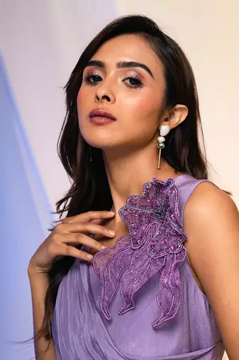 Amethyst Draped Dress