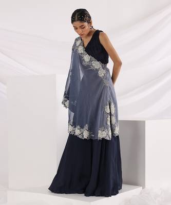 Blue Dream One Shoulder Cape Set 2