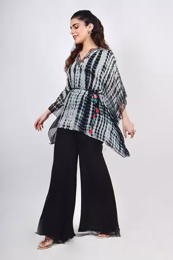 Black Tie Dye Kaftan Set