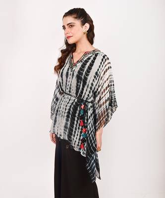 Black Tie Dye Kaftan Set 4