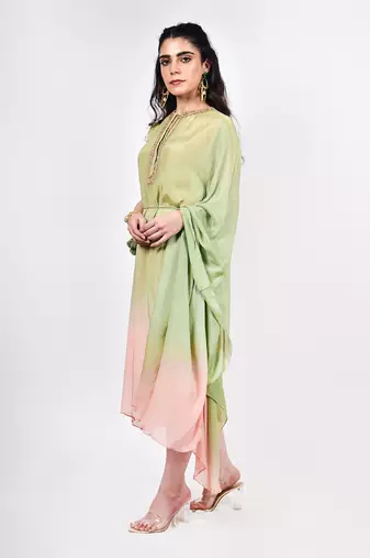 Pista Peach Ombre Kaftan