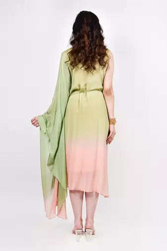 Pista Peach Ombre Kaftan