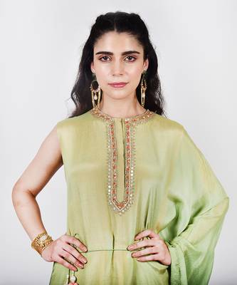 Pista Peach Ombre Kaftan 4