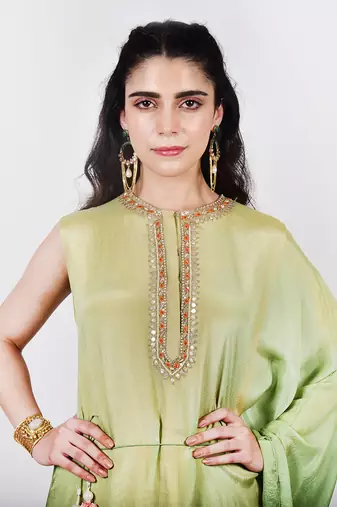 Pista Peach Ombre Kaftan