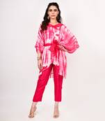 Pink Tye Dye Kimono Co-Ord Set