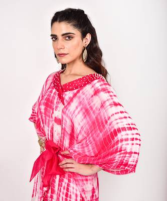 Pink Tye Dye Kimono Co-Ord Set 3