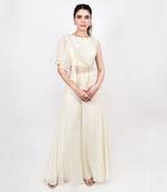 Ivory Crop Top With Pallazo