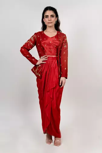 Rust Skirt Set
