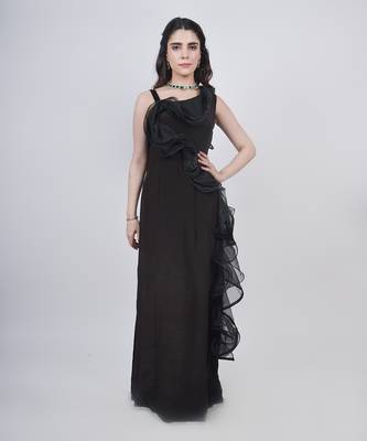 Black Ruffle Gown 1