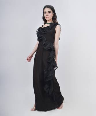 Black Ruffle Gown 3