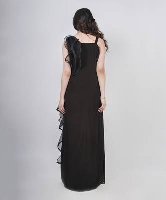 Black Ruffle Gown 4