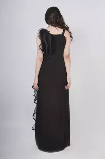 Black Ruffle Gown