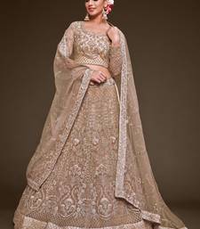 lilac embroidered net lehenga set choli with dupatta