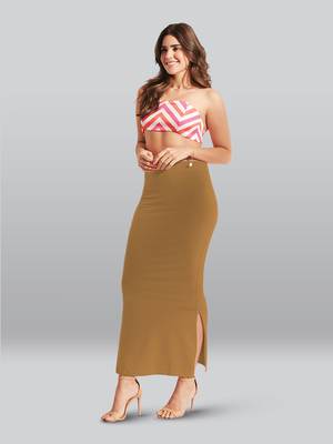 Lyra Women Saree Shapewear Biscuit Colour Free Size Pack of 1 3