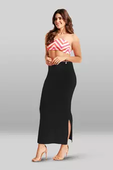 Lyra Women Saree Shapewear Black Colour Plus Size Pack of 1