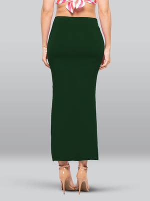 Lyra Women Saree Shapewear Bottle Green Colour Plus Size Pack of 1 3