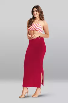 Lyra Women Saree Shapewear Bubble Gum Colour Free Size Pack of 1