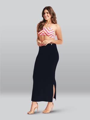 Lyra Women Saree Shapewear Deep Navy Colour Free Size Pack of 1 3