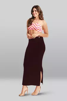 Lyra Women Saree Shapewear Deep Maroon Colour Free Size Pack of 1